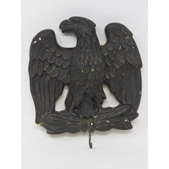 Vintage Chalkware Eagle Wall Plaque With Hanger USA Retro Decor 6" - Picture 1 of 6